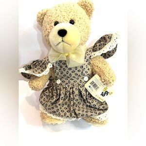 2006 Beary Thoughtful B.T. Banks Teddy Bear Piggy Bank w/Custom Dress